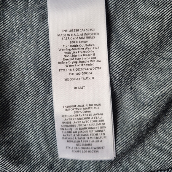 Current/ Elliott Trucker Corset Denim Jacket Sz 1 (small) - Picture 9 of 12